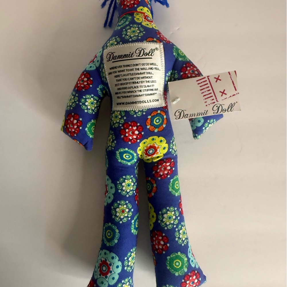 Dammit Doll Blue Floral Stress Relief‎ Toy